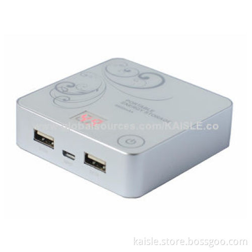 Dual-USB Port Power Bank with 5,400mAh Capacity, LCD Power Display